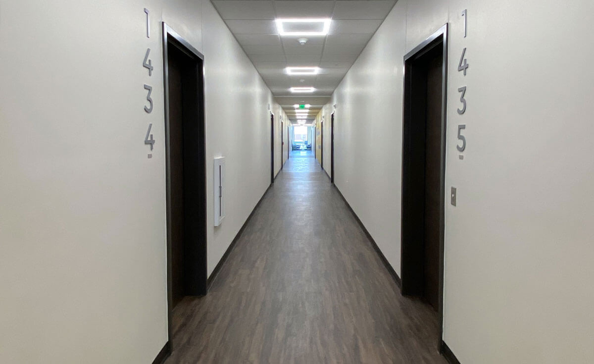 Kennesaw state university student housing hallway